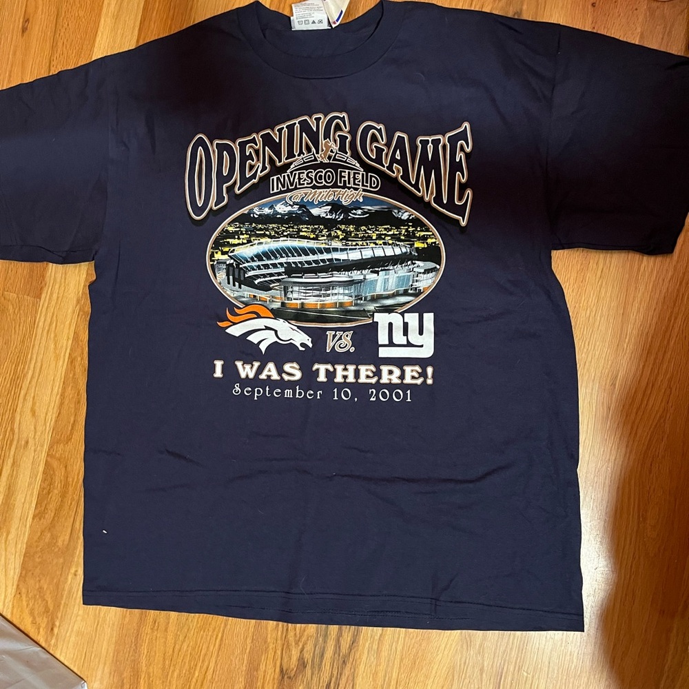 Reebok Navy Opening Game T-Shirt Broncos